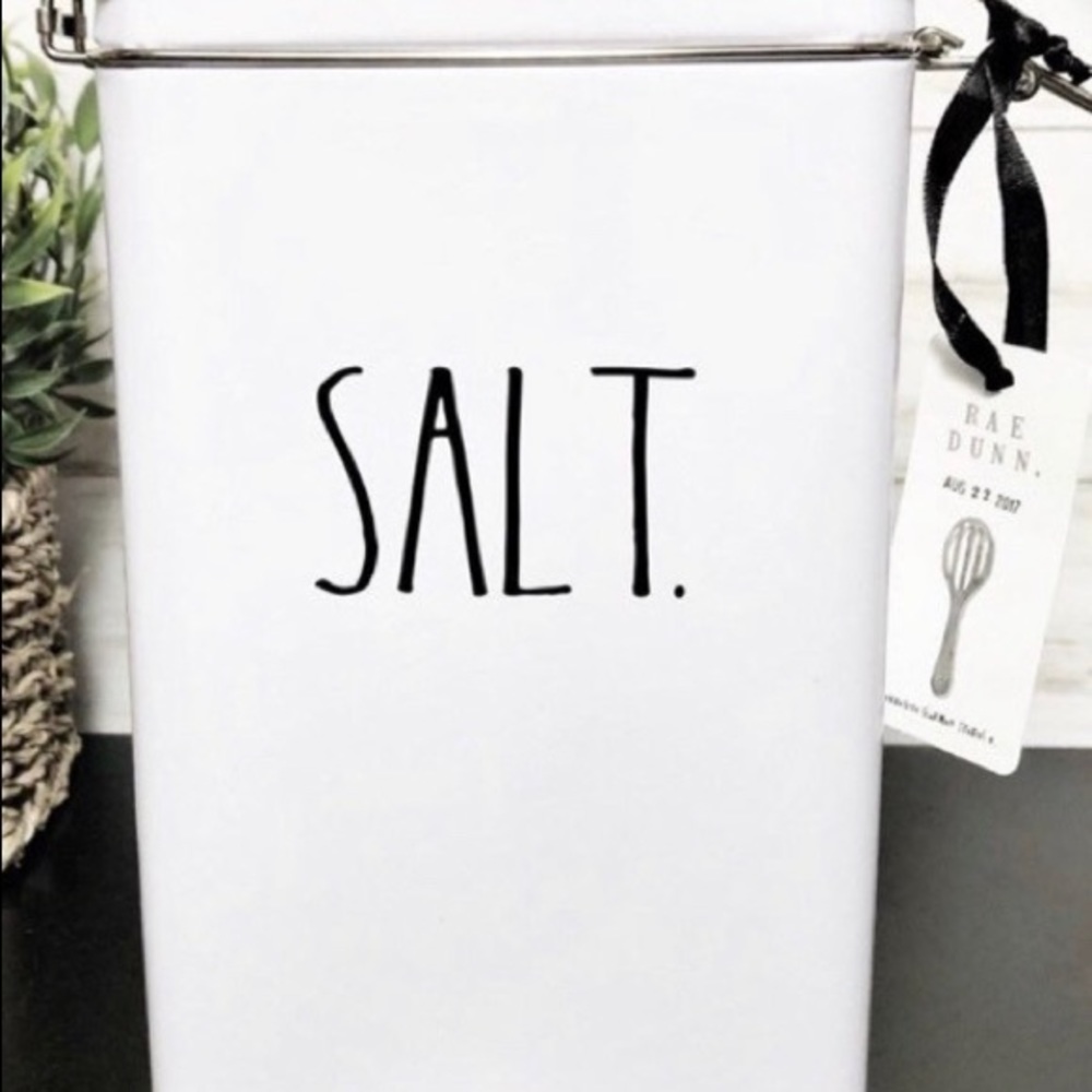Salt RAE DUNN metal cannister